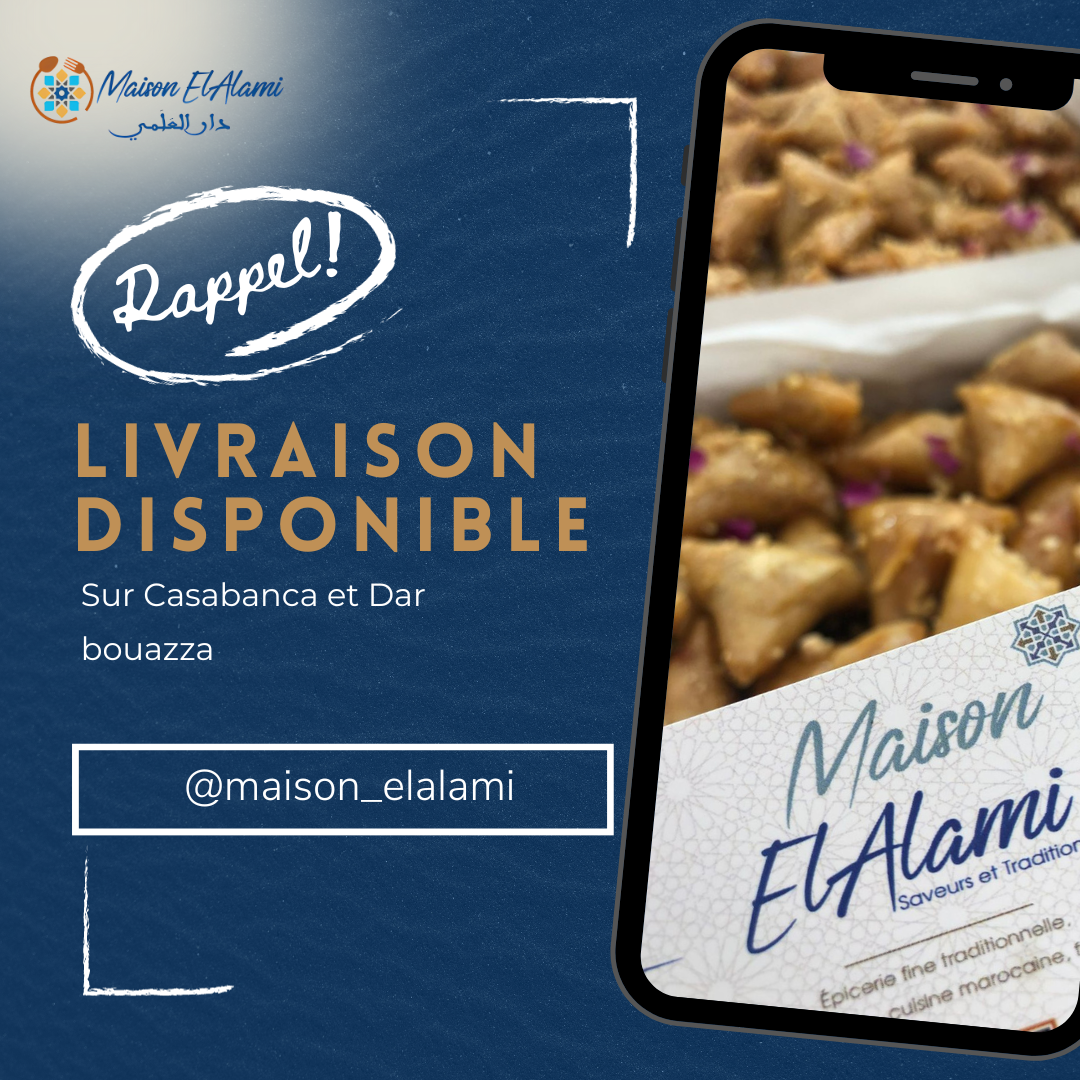 livraison disponible sur Casablanca et Dar Bouazza