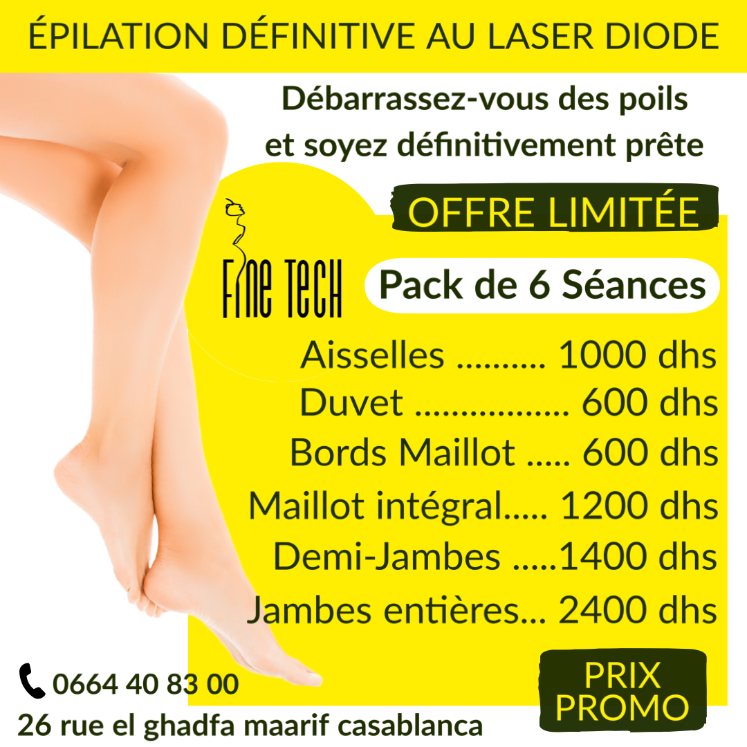 Épilation définitive au laser diode