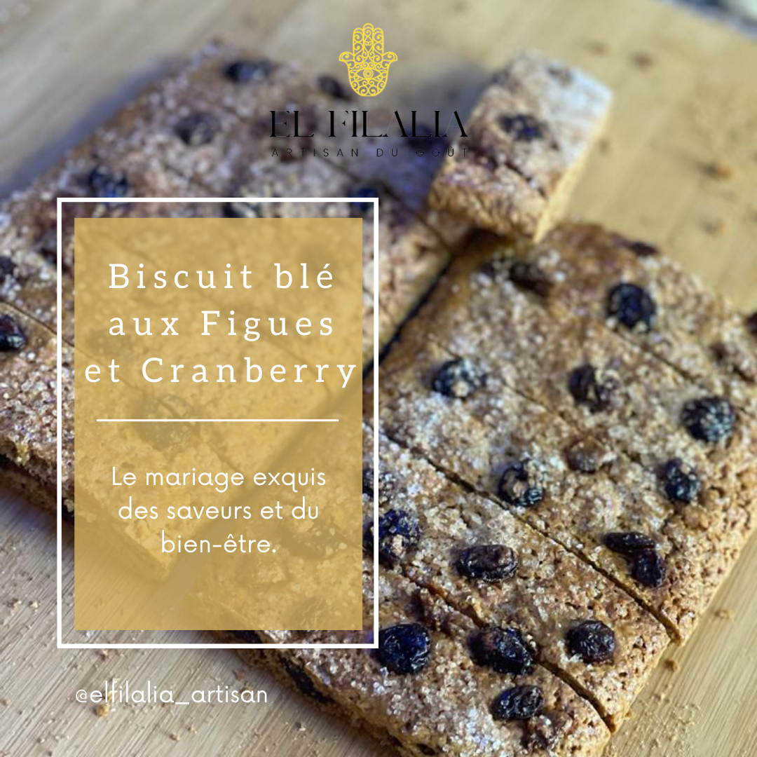 Biscuit blé aux Figues et Cranberry